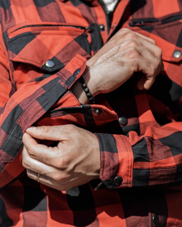 Camisa Protectora Moto «FLANNEL RIDER»™ ROJO