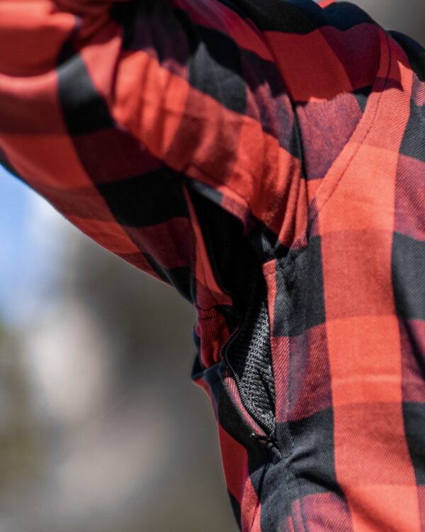 Camisa Protectora Moto «FLANNEL RIDER»™ ROJO