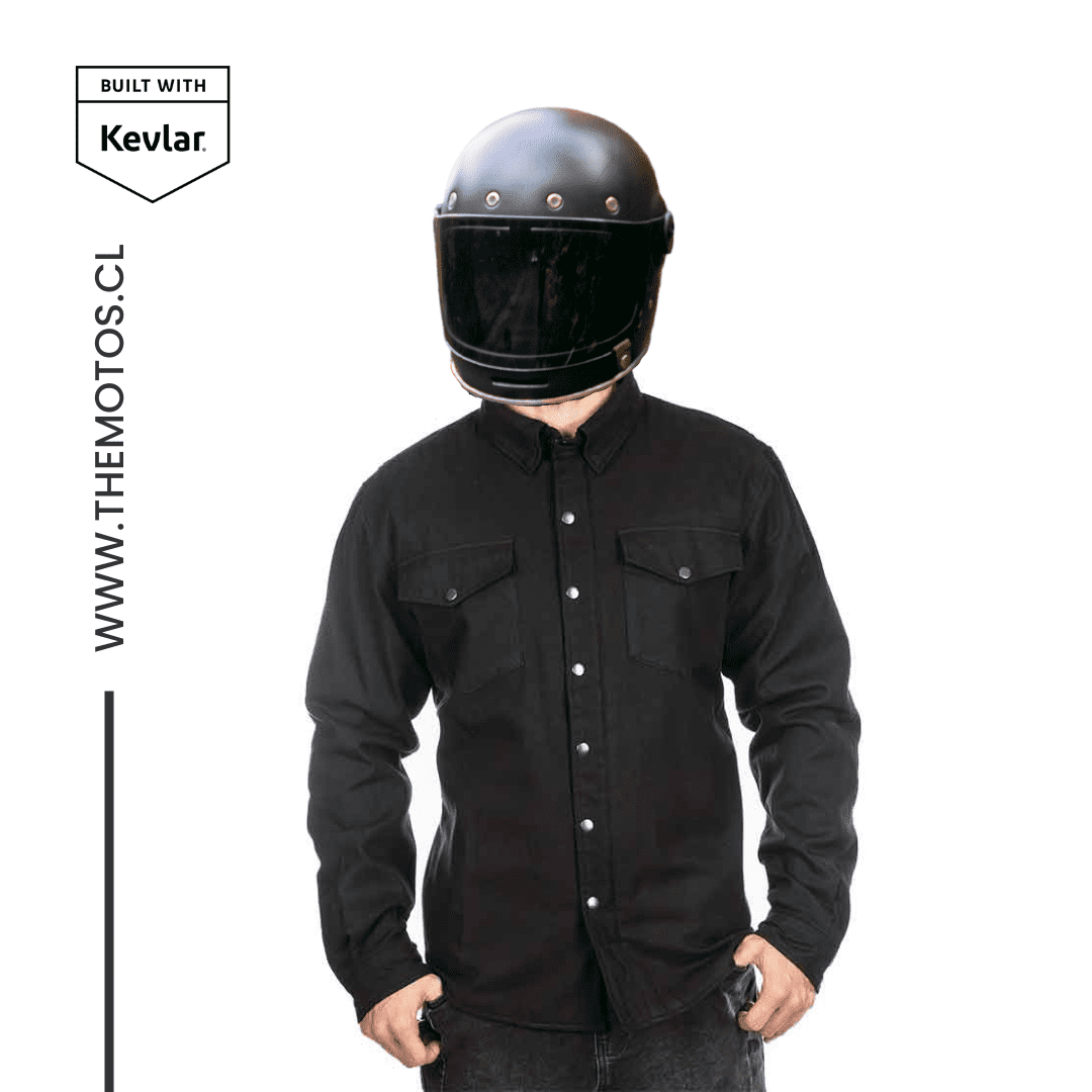 Camisa Protectora THE MOTOS®︎ «DENIM RIDER»™ BLACK