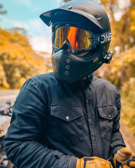 Camisa Protectora THE MOTOS®︎ «DENIM RIDER»™ BLACK