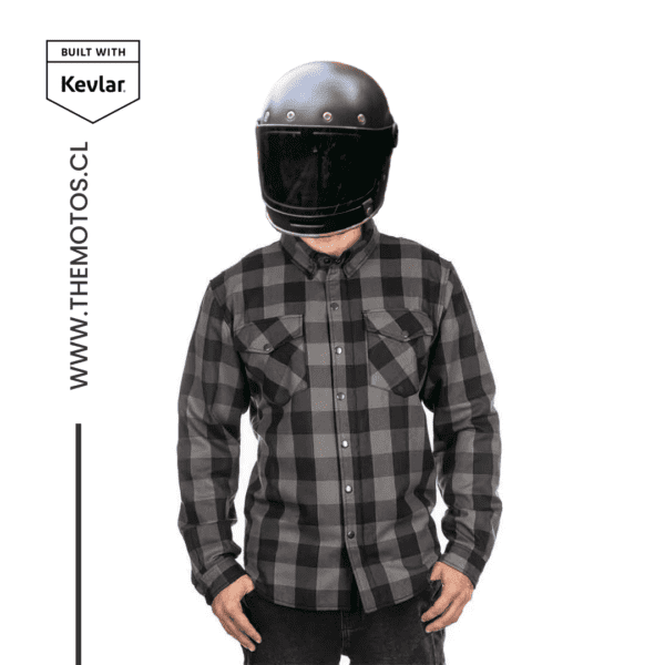 Camisa Protectora Moto «FLANNEL RIDER»™ GRIS